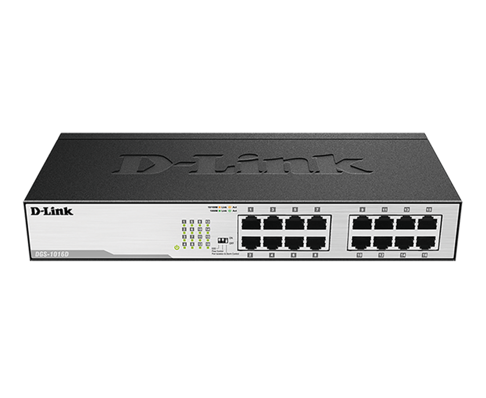 16-Port Gigabit Unmanaged Desktop Switch DGS-1016D