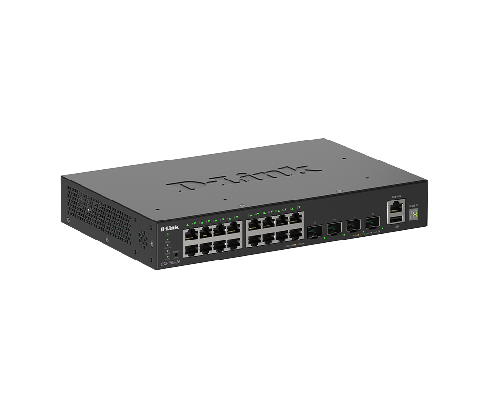 16-Port Gigabit Stackable Smart Managed Switch DGS-1530-20