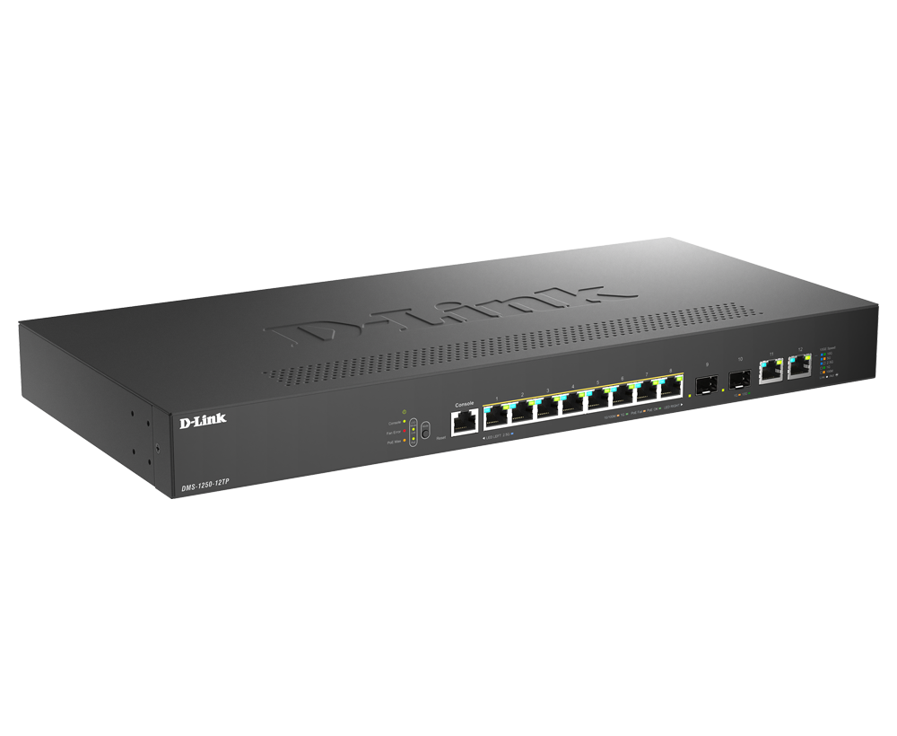 12-Port 2.5G Smart Managed PoE Switch DMS-1250-12TP 3 12-Port 2.5G Smart Managed PoE Switch DMS-1250-12TP