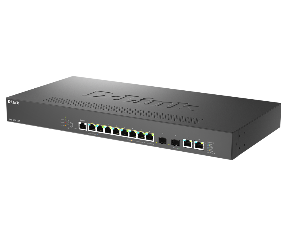 12-Port 2.5G Smart Managed PoE Switch DMS-1250-12TP 4 12-Port 2.5G Smart Managed PoE Switch DMS-1250-12TP