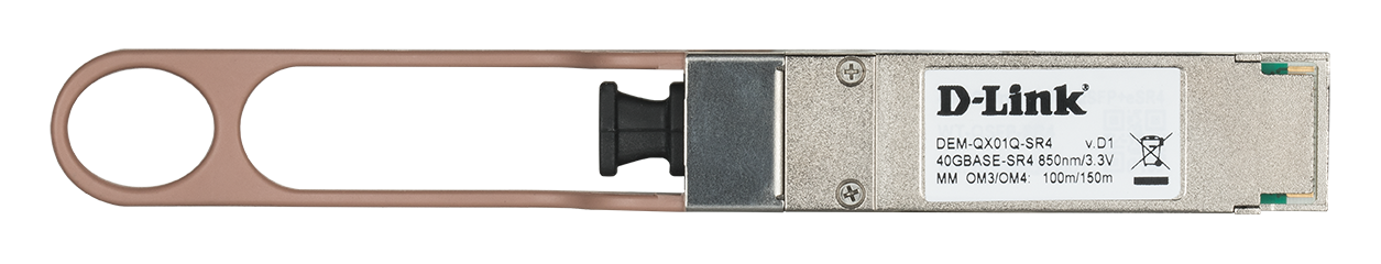 40GBase-SR4 QSFP+ Multi-mode Transceiver, 100 m / 150 m DEM-QX01Q-SR4