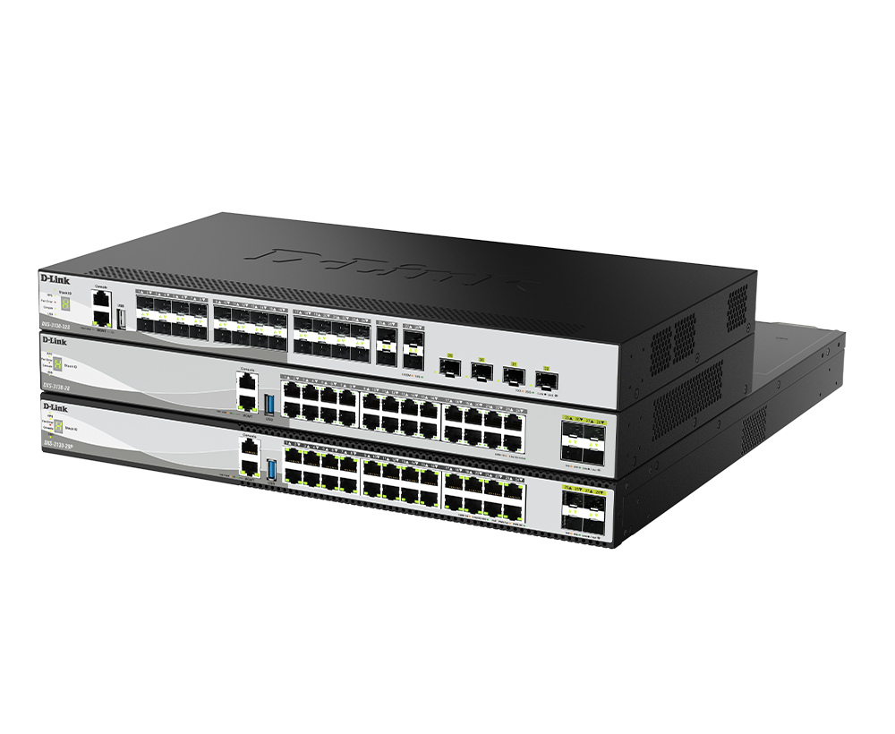 10G Layer 3 Stackable Aggregation Managed Switches DXS-3130 Series