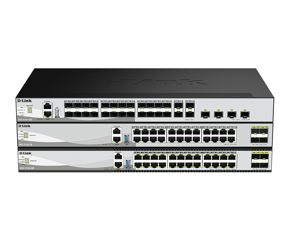 10G Layer 3 Stackable Aggregation Managed Switches DXS-3130 Series