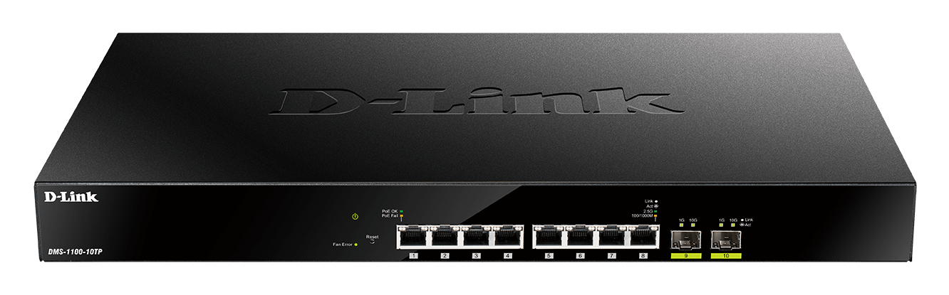 10-Port Multi-Gigabit PoE Smart Managed Switch DMS-1100-10TP