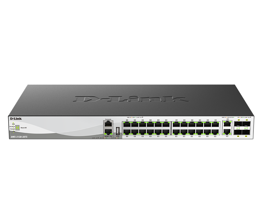 30-Port Layer 3 Stackable Multi-Gigabit Managed Switch DMS-3130-30TS