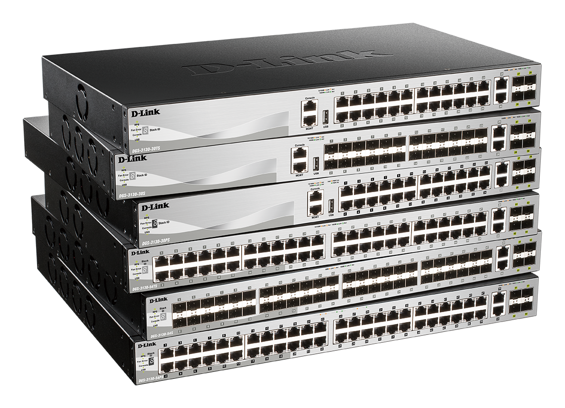 1G Layer 3 Stackable Managed Switches DGS-3130 Series