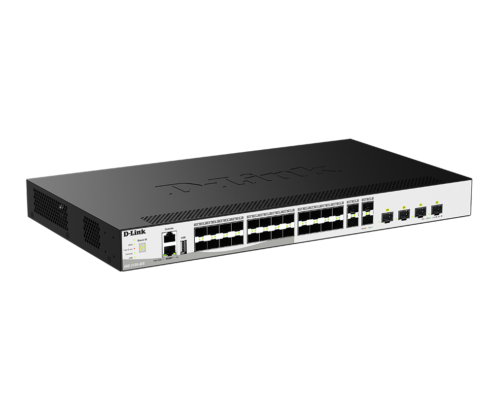 32-Port 10G Layer 3 Stackable Aggregation Managed Fiber Switch DXS-3130-32S