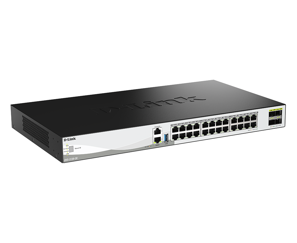 24-Port 10G Layer 3 Stackable Aggregation Managed Switch DXS-3130-28 3 24-Port 10G Layer 3 Stackable Aggregation Managed Switch DXS-3130-28