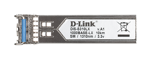 1-port Mini-GBIC SFP to 1000BaseLX Single-Mode 10km Fibre Transceiver DIS-S310LX