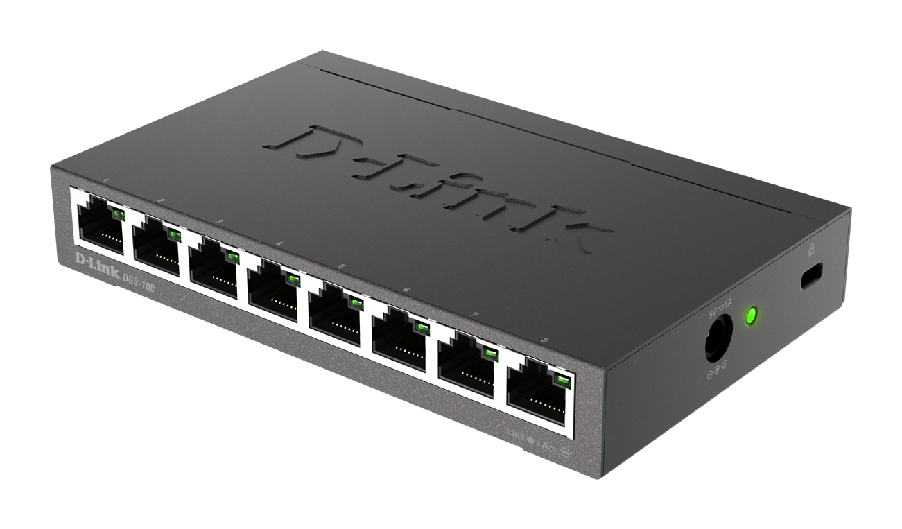 8-Port Gigabit Unmanaged Desktop Switch DGS-108